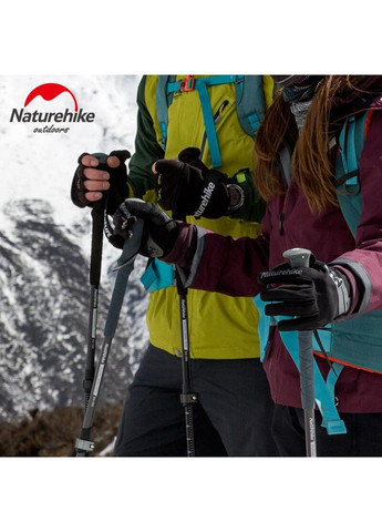 Трекинговая палка NH17D017-D, 56-120 см, черная Naturehike (353505685)