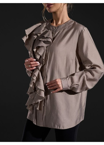 Коричневая вечерний рубашка ISSA PLUS