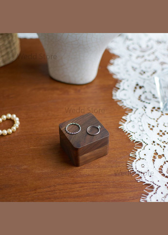 Весільна скринька для обручальних кілець SOHO Дерев'яна Коробочка-шкатулка для двох кілець футляр для обручок No Brand (338436943)