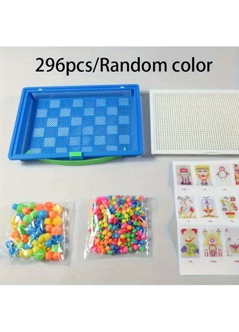 Мозаїка дитяча набір 296 шт з кейсом кришкою ігровим полем та схемами для складання No Brand (363042273)