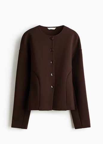 Темно-коричневый женский жакет H&M однотонный - всесезон