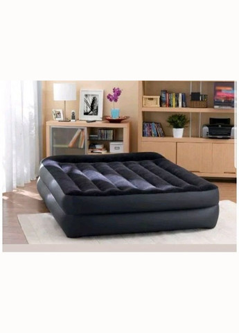 Двухспальная надувная кровать 64124 Pillow Rest Raised Bed, со встроенным электронасосом и сумкой для хранения (152x203x4 Intex (269463455)