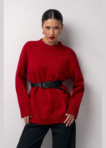 Красный демисезонный джемпер кофта из хлопковой пряжи. Triko Bakh