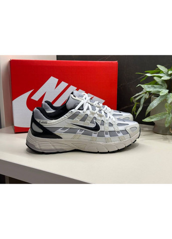 КРОСІВКИ ЖІНОЧІ NIKE P-6000 WHITE BEIGE BLACK НАЙК П-6000 No Brand чорні демісезони (368887627)