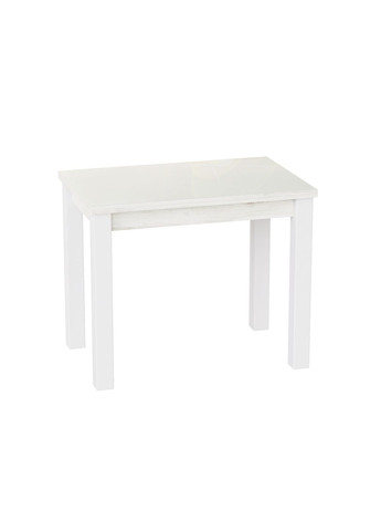 Стіл-трансформер Dinner Glass 900x750x600 Артвуд світлий/Білі ноги/Біле скло (TB16202000101) Art In Head (337308997)