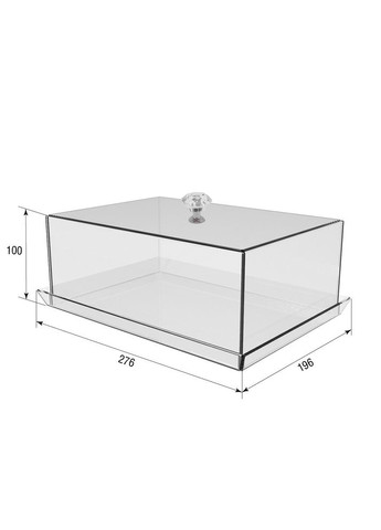 Тарелка для сыра без ножки из акрила 276х196х100 Ekostar (368307148)