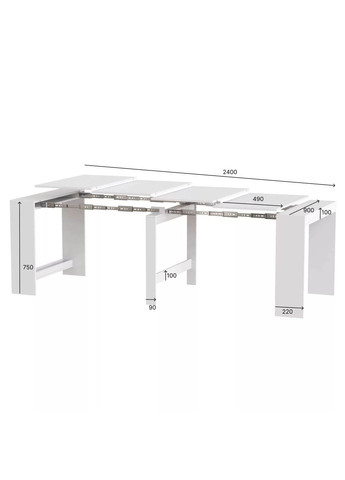 Стол-трансформер Python разобранный 2400x750x900 Венге (TB22050000000) Art In Head (337309230)