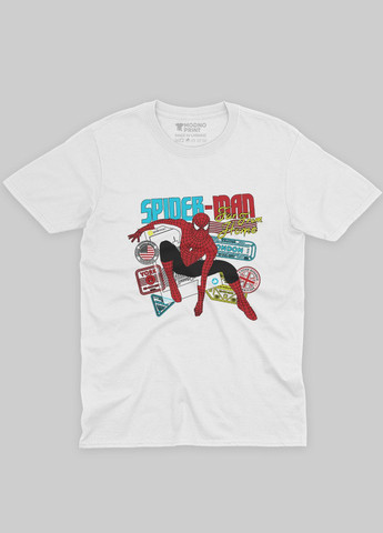 Біла демісезонна футболка для хлопчика з принтом супергероя - людина-павук (ts001-1-whi-006-014-043-b) Modno