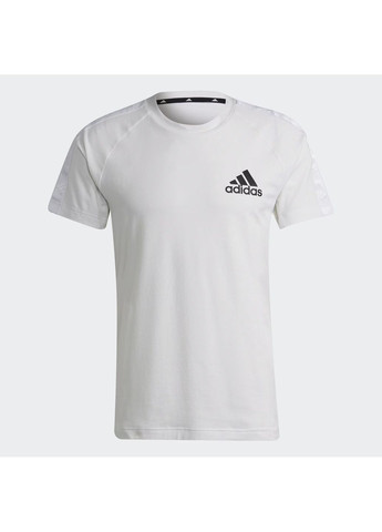Біла футболка з бавовни adidas