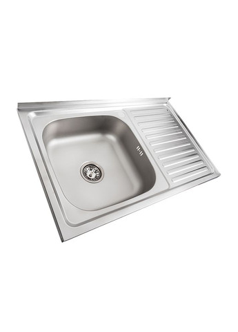 Кухонна мийка з нержавіючої сталі ДЕКОР 8050 L (0,7/160 мм) Platinum (269794861)