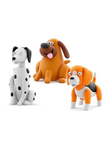 Набор пластилина Липака — Собаки-друзья: Далматинец Турбо, Лабрадор Ням-Ням, Бигль Воки Lipaka (363261908)