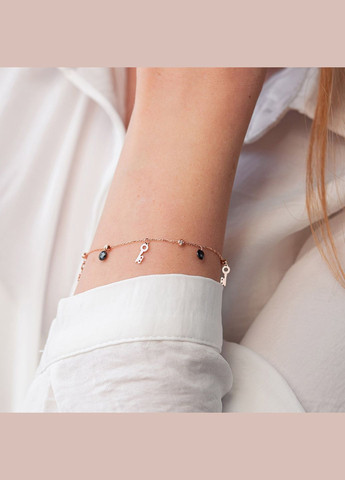 Золотий браслет Ключики (фіаніти) б04881 19 19 Oniks (264023844)