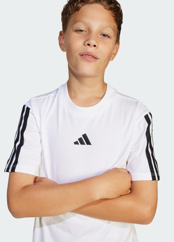 Біла демісезонна футболка essentials kids adidas