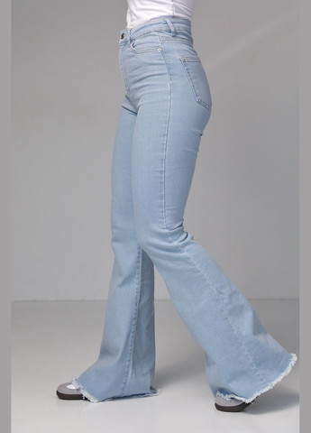 Жіночі джинси-кльош з високою посадкою 2920 Lurex - (292252877)