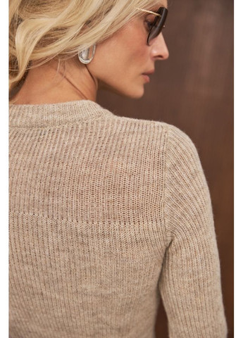 Бежевий зимовий напівпрозорий лонгслів (2895) Triko Bakh