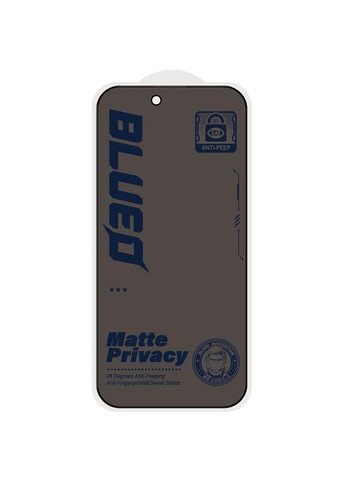 Захисне 2.5D скло Full Cover Anti-Peep Matte для Apple iPhone 17 / 17 Pro (6.3") Blueo (372626548)