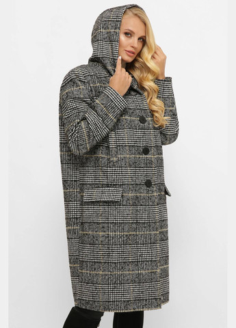 Сіре демісезонне Пальто з капюшоном Х'ЮСТОН сіре Tatiana