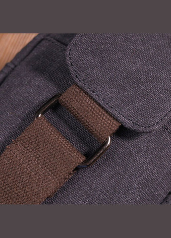 Сумка слинг мужская через плечо из плотного черного текстиля 21229 Vintage (362418149)