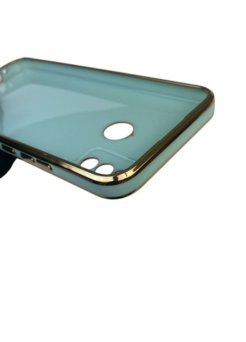 Чехол для Spark 6 Go KE5 с кольцом-подставкой с золотой окантовкой на техно спарк 6 го бирюзовый gs1 Tecno (366233203)