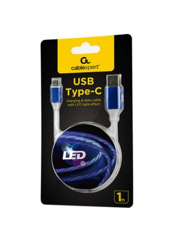 Дата кабель USB 2.0 AM to TypeC 1.0m 2A (CC-USB-CMLED-1M) Cablexpert usb 2.0 am to type-c 1.0m 2a (268145936)