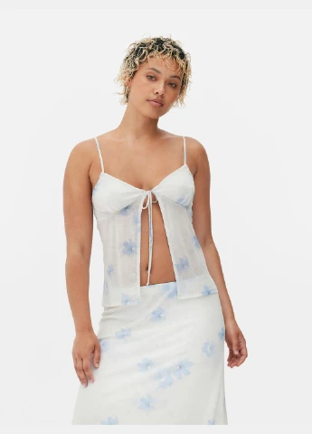 Топ лето,молочный-синий в узоры, Primark (330825338)