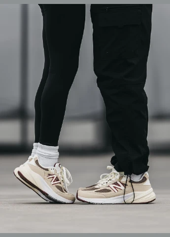 Кроссовки женские и мужские New Balane 990v6 x Loro Piana beige white | Нью Беланс 990в6 бежевые белые No Brand бежевые всесезоны (315006170)