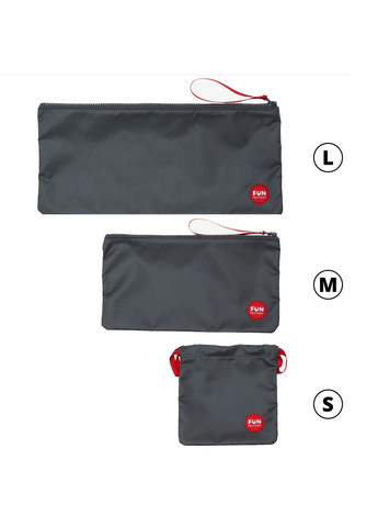 Сумка для секс-игрушек TOYBAG, S, серая, кисет, 14x14 см Fun Factory (335394890)