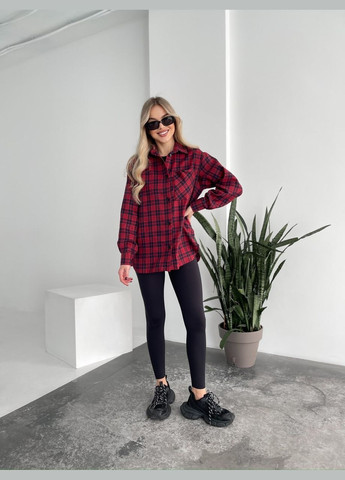 Красная повседневный, кэжуал рубашка в клетку No Brand