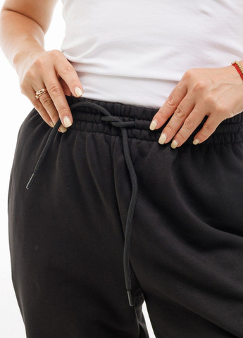 Женские базовые штаны с трехнитки с карманами M черный (3725173290931) Наталюкс 37-2517 (353501748)