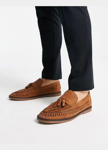 Классические, Повседневные коричневые мужские английские туфли River Island без шнурков