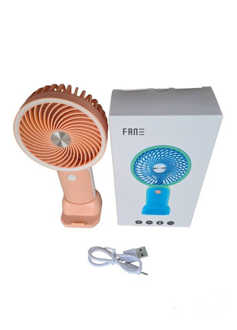 Портативний ручний потужний акумуляторний міні вентилятор Fan HX із USB зарядкою Рожевий Led (299768664)