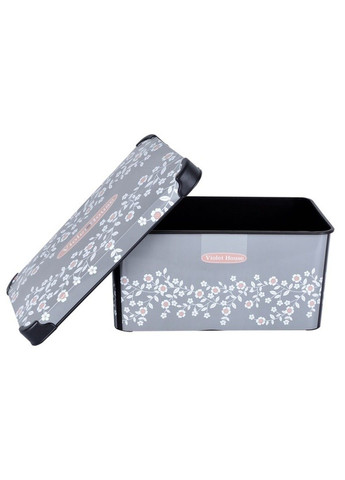 Корзина 0647 DECOR ANTRASIT FLOWER з/кр. 10 л (0647 DECOR ANTRASIT FLOWER с/кр. 10 л) Violet House (365276660)