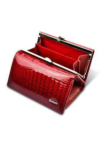 Шкіряний маленький жіночий гаманець на кнопці 0527 червоний Henghuang (307284836)