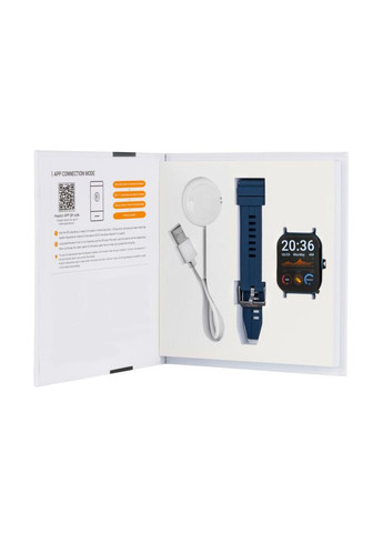 Умные часы с тонометром GO FUN Pulseoximeter and Tonometer Синие Amico (279826771)