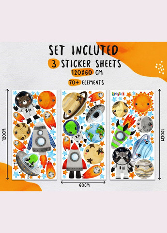 Виниловая интерьерная на стену, обои и другие поверхности "Космические объекты. Космос" Кавун наклейка (316189444)