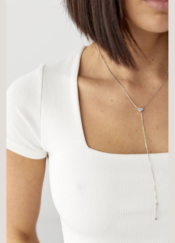 Футболка в рубчик з квадратним вирізом Lurex Футболка - (327088293)