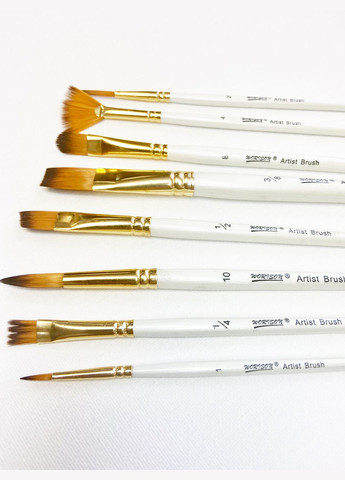 Набір художніх пензлів для малювання різної форми 8 штук Worison (322650341)