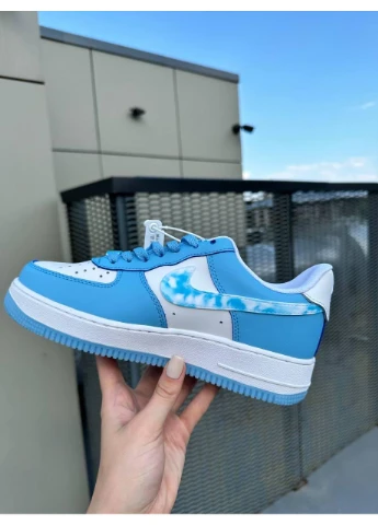 КРОССОВКИ ЖЕНСКИЕ NIKE AIR FORCE 1 07 LX NAIL ART CELESTINE НАЙК АИР ФОРС 1 ПРЕМИУМ No Brand белые демисезоны (368869364)
