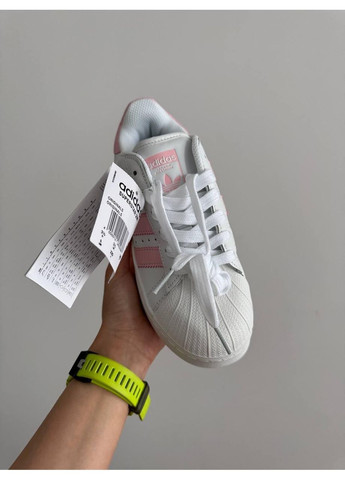 КРОССОВКИ ЖЕНСКИЕ ADIDAS SUPERSTAR PLATFORM WHITE PINK АДИДАС СУПЕРСТАР No Brand розовые демисезоны (367177127)