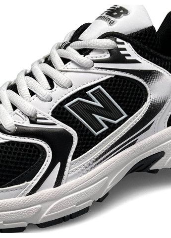 Черно-белые демисезонные кроссовки мужские, вьетнам New Balance 530 White Black