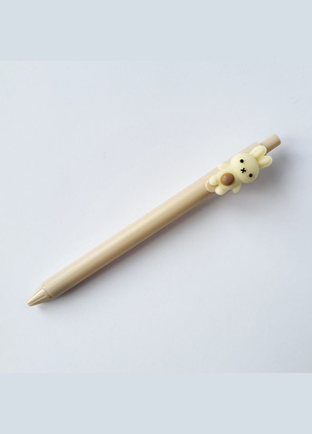 Гелевая ручка в корейском стиле с объемной фигуркой белый кролик черная гелевая паста сменный стержень No Brand (320916882)