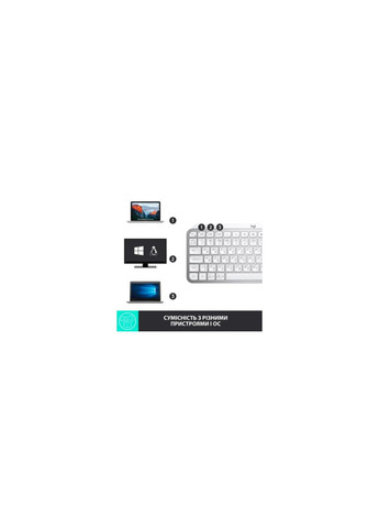 Клавіатура MX Keys Mini Minimalist Wireless US Pale Grey (920010499) Logitech (277756402)