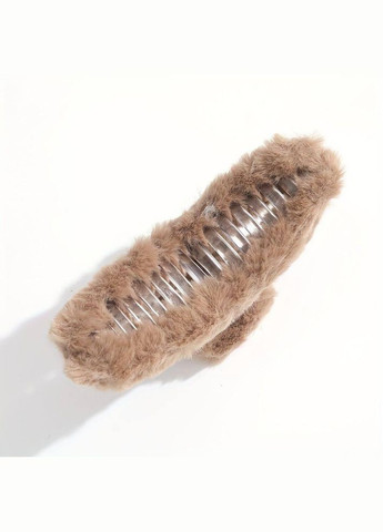 Крабик плюшевий для волосся 4.6х12х5 см Темно-коричневий (AN0103025) ANbeauty (356606966)