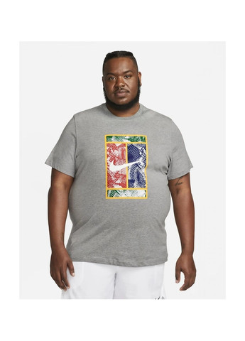 Сіра футболка чоловіча m nkct tee heritage grey dz2637-063 Nike
