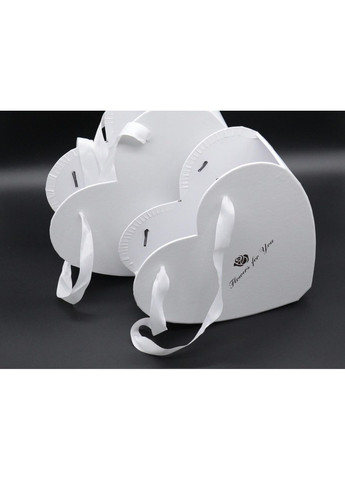 Коробки для квітів. "Серце". Колір білий. 2шт/комплект. 27х26х10см HM furnitura (365248773)