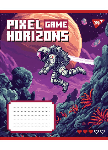 Набір зошитів шкільних А5/12 коса лінія Pixel game 25 шт (767776) Yes (352167537)