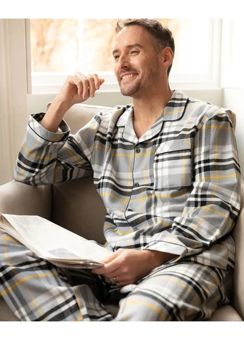 Піжама чоловіча сорочка з довгим рукавом та штани Parker 3028/3029 Cyberjammies (383737311)