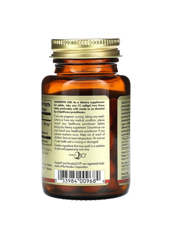 Коензим Q-10, 200 мг, Megasorb CoQ-10,, 60 гелевих капсул Solgar (324104203)