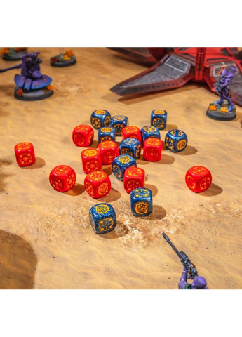 Настольная игра Набор кубиков Crosshairs Compact D6: Cobalt & Red Dice Set Q-Workshop (371882857)