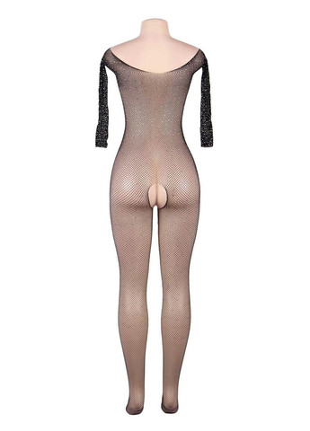 Комбинезон сетка Star Night с длинными рукавами и открытым доступом, черный No Brand (303883250)